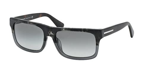 Prada Sunglasses PR 18PS RO32D0 Spotted Black Matte Grey 